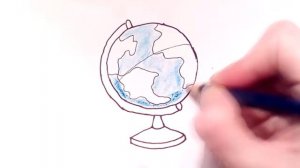 Рисунок глобуса мира | Простые рисунки карандашами