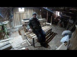 Простая и красивая садовая скамейка своими руками.