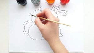 Как нарисовать Котика с Кроликом? How to draw a Cat with a Rabbit?