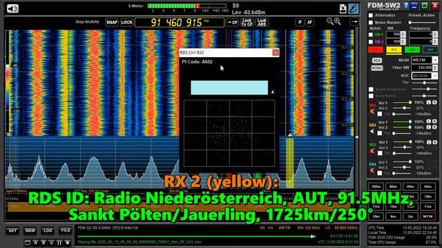 13.05.2022 08:21UTC, [Es], Radio Niederösterreich, Австрия, 91.5МГц, 1725км