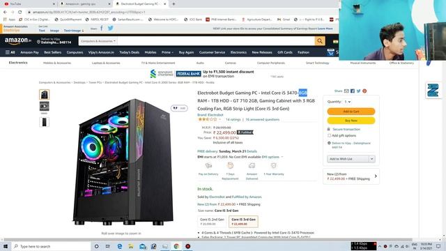 Electrobot Budget Gaming PC | Electrobot Intel Core i5 3470 | Electrobot 8 Gb ram | 2 gb Graphics
