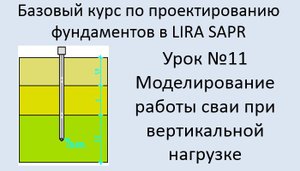 Фундаменты в Lira Sapr Урок 11 Моделирование работы сваи при вертикальной нагрузке