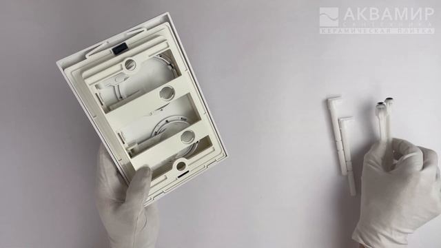 Клавиша смыва хром белый / хром AVS 809-0014-GW/CR смотреть онлайн