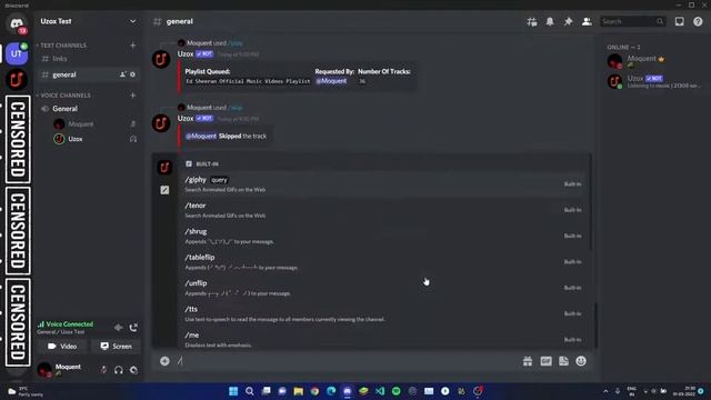 Uzox Setup | Discord Music Bot | Basic Features