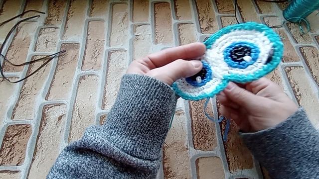 Ёжик.Мочалка игрушка крючком.МК.1 часть