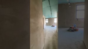 Закончили работы по механизированной штукатурке стен в ЖК Донской Олимп, квартира 105 м2