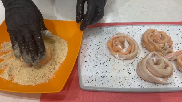 "Сёмга в розочках с гарниром" "Salmon in roses with garnish" смотреть онлайн