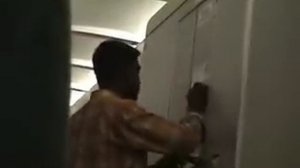 How to open the toilet door?