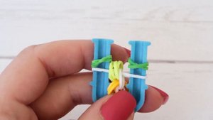 Браслет КРУЖОЧКИ из резинок на рогатке | Простое плетение| Bracelet Rainbow Loom