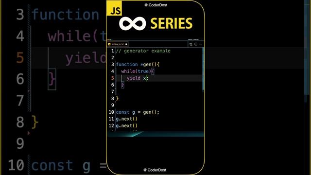 INFINITE series using Generators - javascript interview question #reactjs #javascript