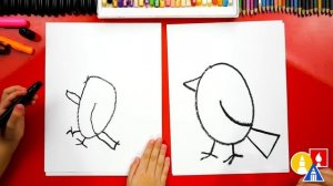 How To Draw A Robin Bird - Preschool