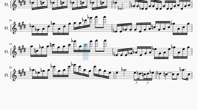 Flute Sheet Music: How to play Moonlight Sonata 3rd Movement Teppei Okada Violin Cover
