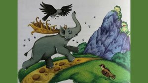 Слон и воробей. Как воробей слона проучил. Китайска сказка.
