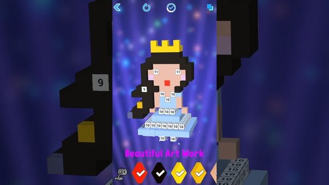 Princess 3D Color by Number: Voxel Coloring