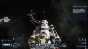 Space Engineers | PVP BATTLE: SKIRMISHER BATTLECRUISER VS HESTIA BATTLESTAR