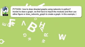 PYTHON : how to draw directed graphs using networkx in python?