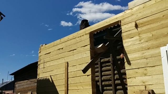 Стены и пол в пристройке из бруса! смотреть онлайн