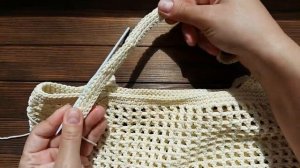 Как связать аккуратные ручки для авоськи