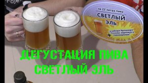 Дегустация пива "Светлый Эль" сваренное с зернового набора на 22 литра (пиво для рыбы)))