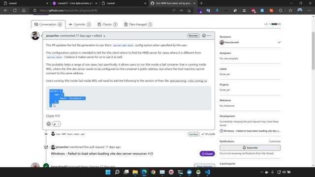 Solución compilación de assets en LARAVELVITE en docker WSL смотреть онлайн