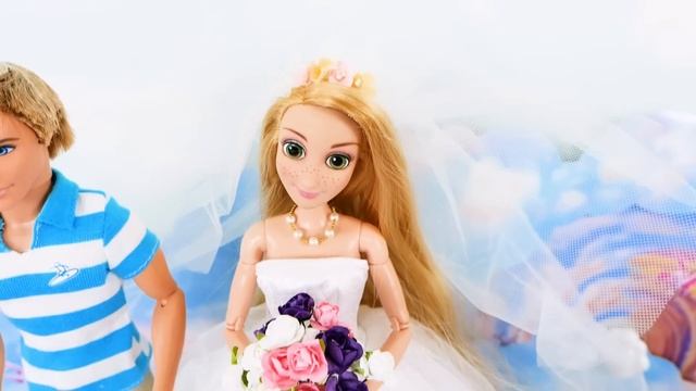 Magical Cloud Kingdom Barbie Wedding Dress  Bridesmaid Dress Gaun Kleid Robe mariée Vestido فستان