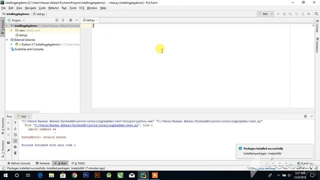 how to Install Package In PyCharm смотреть онлайн