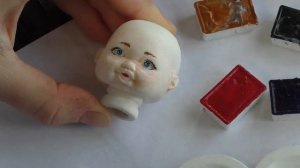 Роспись фарфоровой куклы.