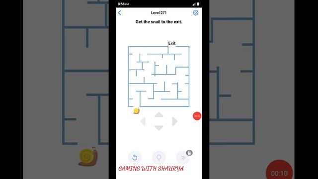 Easy game level 271 Get the snail to the exit walkthrough