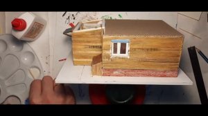Постройка домика для диорамы. Масштаб 1:43.  Часть 2.