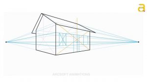 How to Draw a House in Two Point Perspective - Perspective Drawing - perspective drawing tutorial