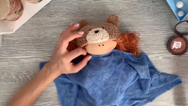 Рисуем глазки и румяна куколке, интерьерная кукла, из ткани смотреть онлайн