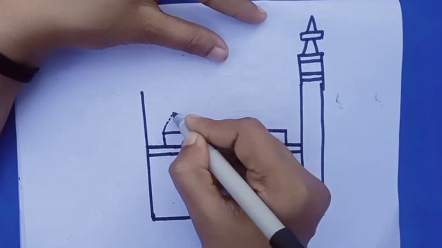 How to draw a Mosque |How to draw A Mosque from letter H |Eid Mubarak Drawing,Masjid drawing смотреть онлайн