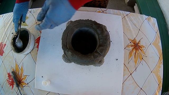 DIY Cement ЦВЕТОЧНЫЕ ГОРШКИ из ЦЕМЕНТА Садовые поделки своими руками смотреть онлайн