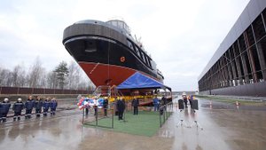 Спущен на воду второй многоцелевой буксир-спасатель «МБ-123» проекта 02980 (ПС - 45) заводской.