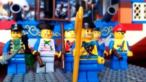 Обзор на самодельный пиратский корабль из конструктора Лего.