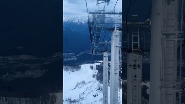Канатка Красная поляна, полное видео. Подъемник Реликтовый лес, гора Аибга, 23 марта 2023