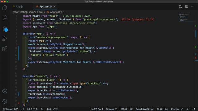 React Testing Library. Полный курс