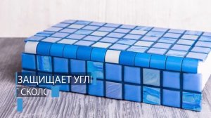 Декорирование и облицовка углов без заусовки (запиливания) плитки или мозаики под 45 градусов