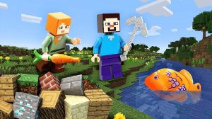 Обзор игры - Как сделать в Майнкрафте Аквариум и Ферму! - Стив Minecraft Lego в Майнкрафт видео