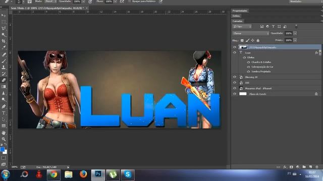 Tutorial Como criar capa no PhotoShop CC "2014" ( Point Blank ) смотреть онлайн
