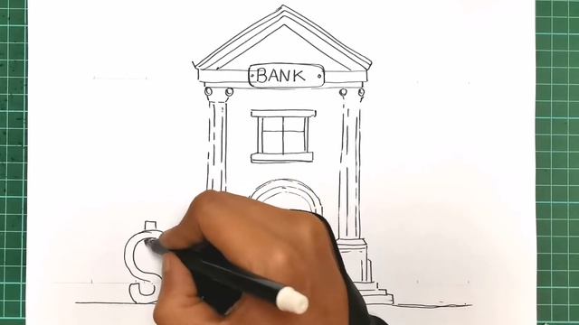 How to Draw a Bank Building Step by Step смотреть онлайн