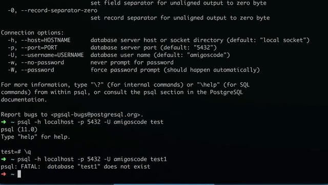 PostgreSQL: How to Connect to Databases | Course | 2019