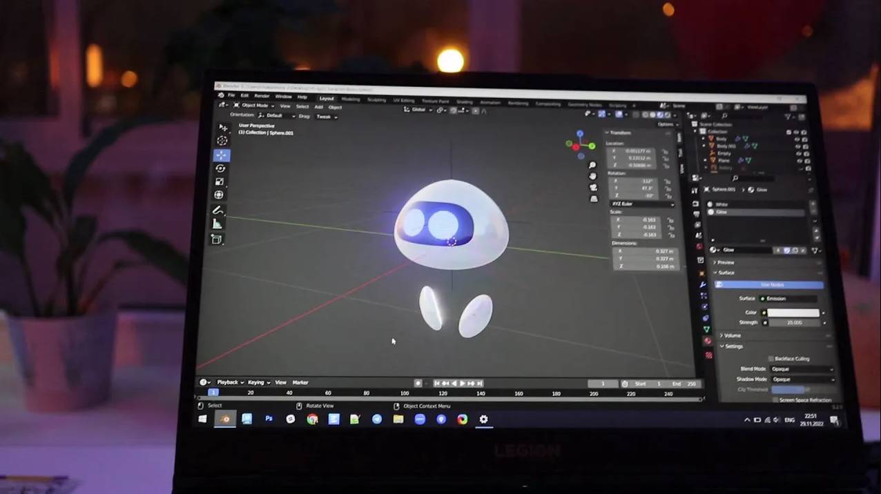 Моделирование и анимация 3D персонажа в Blender (Timelapse)