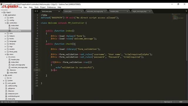 CodeIgniter 3 Tutorial 22 Form Validation  (हिन्दी)