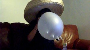 Blowing Glove Balloon Until It Pops