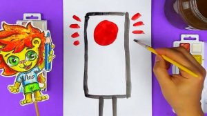 Как нарисовать СВЕТОФОР для Малаша - урок рисования