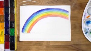 Как нарисовать радугу карандашом и акварелью начинающим | Рисунок поэтапно и легко для детей
