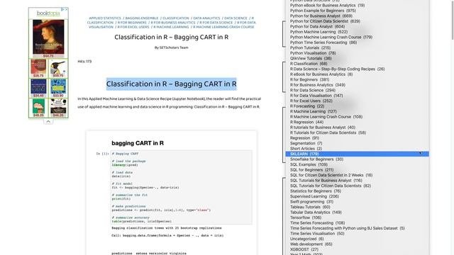 Learn by Example | Basic Data Science for Beginners | Bagging CART in R