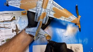 Покраску камуфляжа Су-25. 1-48 Звезда.