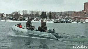 Надувная моторная ПВХ лодка Аквилон (AQUILON)СВ390мк под маломощным мотором